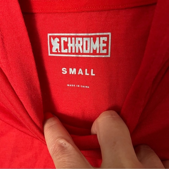 Chrome M Red Longsleeves MERINO WOOL Blend Women's Sweater Hoodie It#C52 - Picture 3 of 11